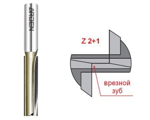 Фреза пазовая с врезным зубом (16x60x110 мм; Z2+1; S12 мм) ARDEN 105257