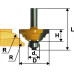 Фреза кромочная калевочная (33.3х13 мм; R 4 мм; хвостовик 8 мм) по дереву Энкор 9260