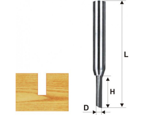 Фреза пазовая прямая (3х6 мм; хвостовик 8 мм) по дереву Энкор 10654