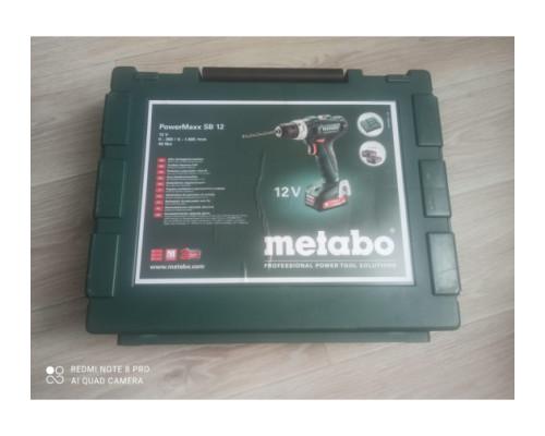 Аккумуляторная дрель-шуруповерт Metabo PowerMaxx SB 12 601076500