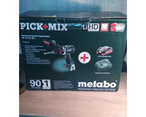 Аккумуляторный винтоверт Metabo BS 18 LTX BL I 1х4 Ач Li Power + ЗУ ASC 55 T03501