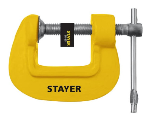 Чугунная струбцина STAYER SG-25 тип G, 25 мм 3215-025