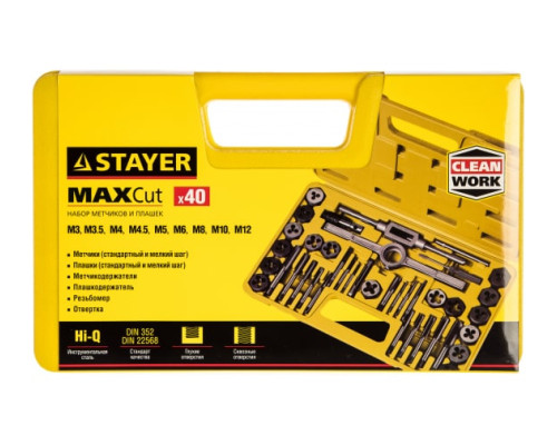 Набор метчиков и плашек STAYER MASTER 40 предметов 2805-H40_z01