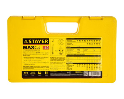 Набор метчиков и плашек STAYER MASTER 40 предметов 2805-H40_z01