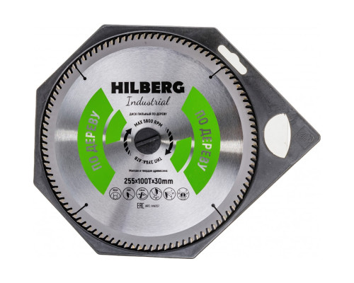 Диск пильный  Industrial Дерево (255x30 мм; 100Т) Hilberg HW257