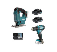 Набор Makita CXT CLX237: аккумуляторный лобзик JV101DZ + аккумуляторная дрель-шуруповерт DF333DZ